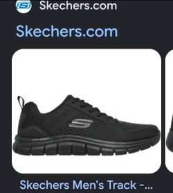 Mens Black Skecher Memory Foam shoe size 11 W