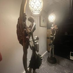 Hand Painted Artmax Floor Lamps Dancing Ladies