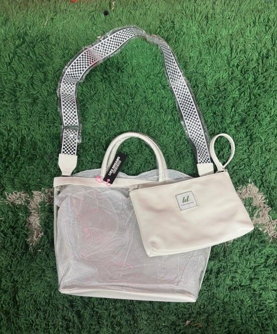 Like Dreams Large Clear Tote with clutch