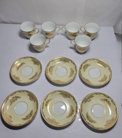 Noritake China Tea Cup (6) and Saucer (6) Set