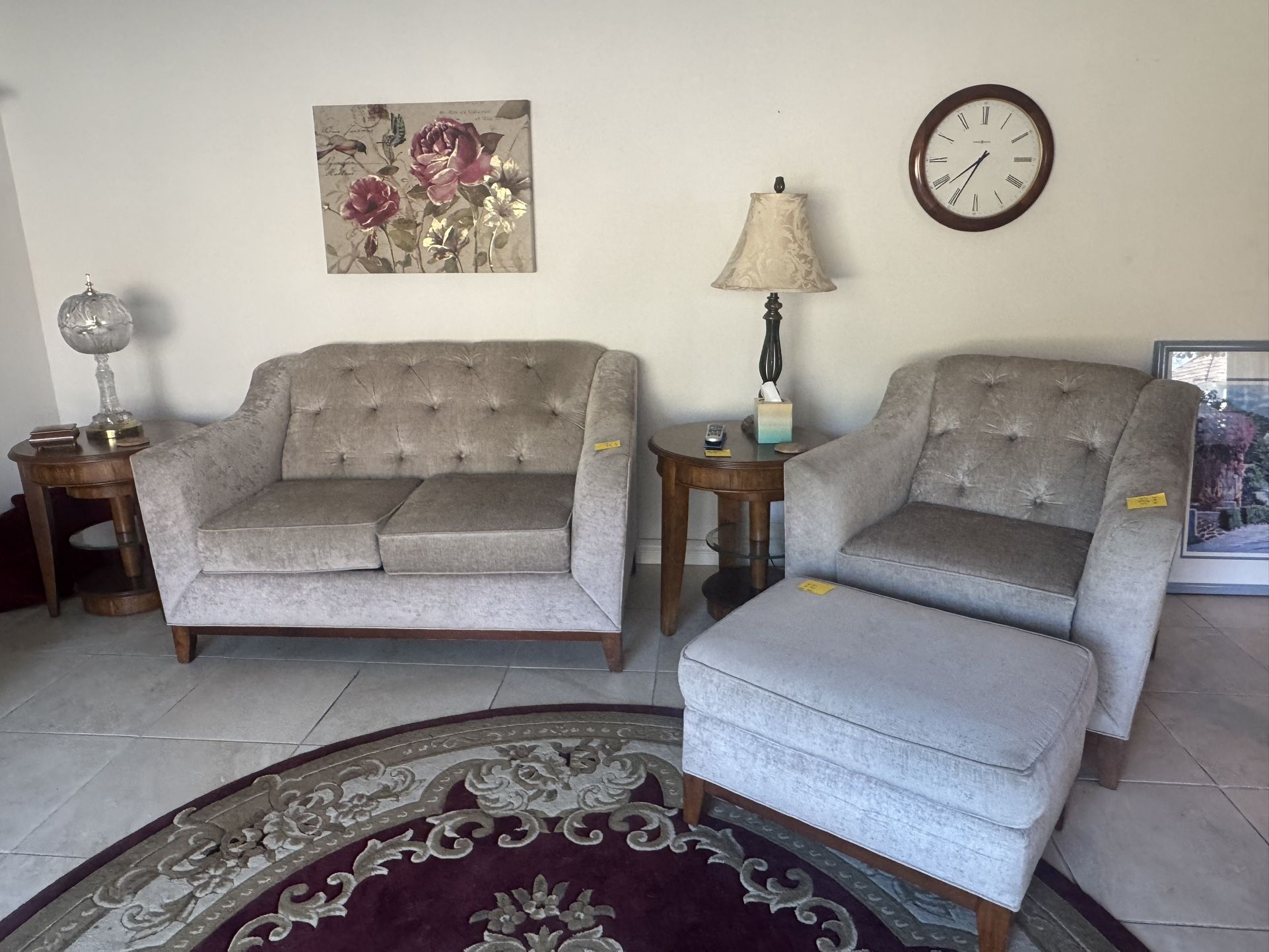 Loveseat, Chair & Ottoman