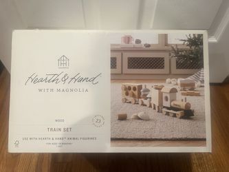 Brand new hearth and hand wooden train set