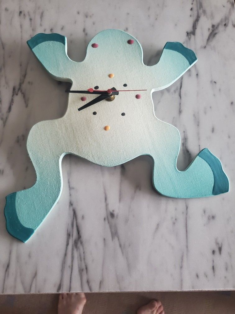 FROG WALL CLOCK PURCHASED FROM ARTIST