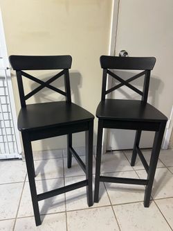 Bar stool with backrest-set of 2