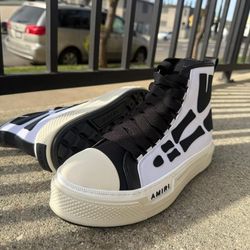 AMIRI SKEL COURT HI TOP - WHITE