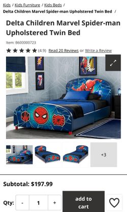 Spider-Man Toddler Bed. Delta w./ Mattress
