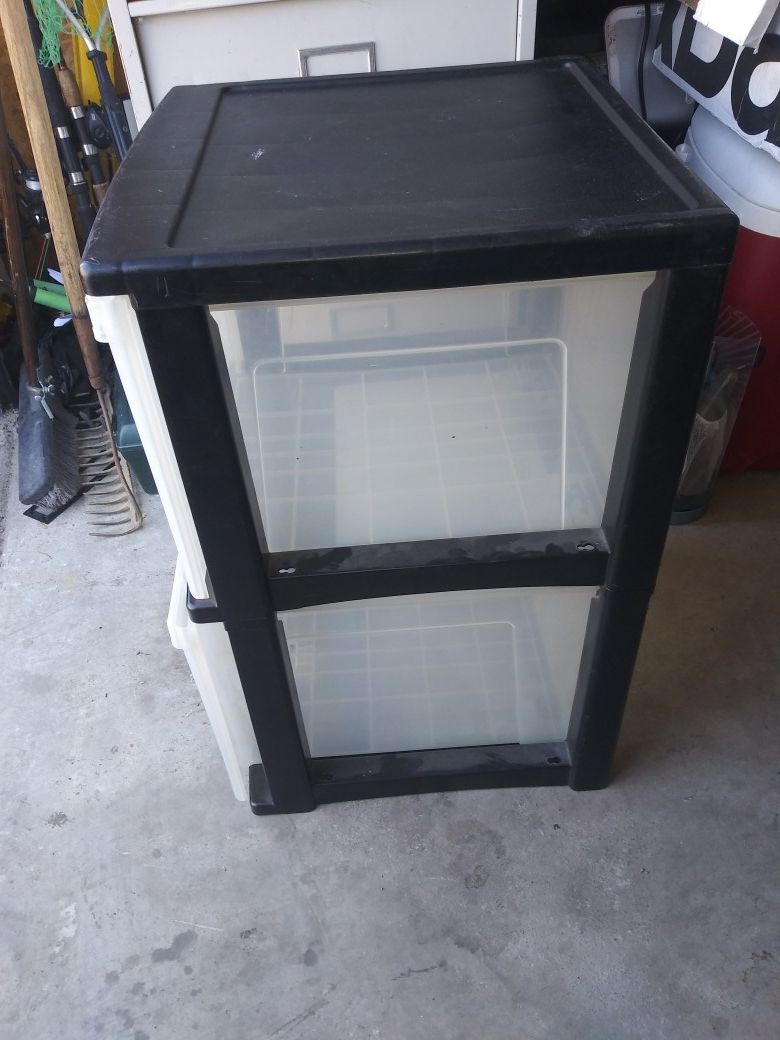 Plastic storage drawer