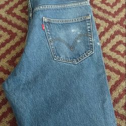 Old Dark Wash Levi Work Jeans 505 36 X 30