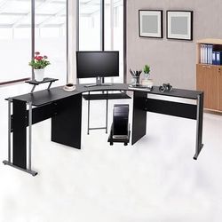 New Extra Wide Luckeymore Black Gaming Desk