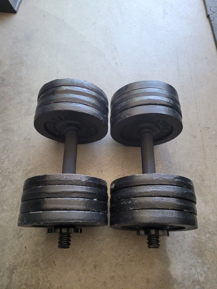 Adjustable Dumbbells (2x45Lbs) for $70 Firm (Walnut 91789)