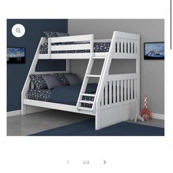 New White Bunk Bed Twin Bed Over Full Bed 