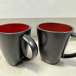Gibson Soho Lounge Square Elite Mugs, Red