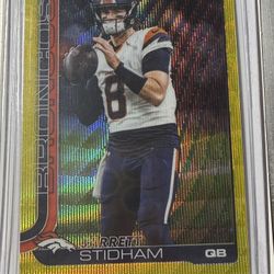 ‘25 Topps Chrome Jarrett Stidham Yellow Wave Refractor /275