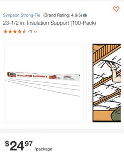 Insulation support 23 1/2