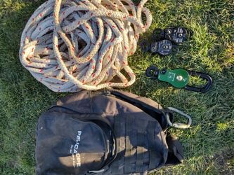 Rock climbing set up