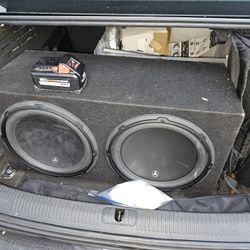 2 12" JL audio W3 Speakers with Rockford Fosgate Punch P2002 amp