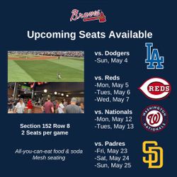 Braves Tickets for May 