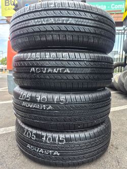 SET OF 4 SEMI NEW P205/70R15 ADVANTA $260
