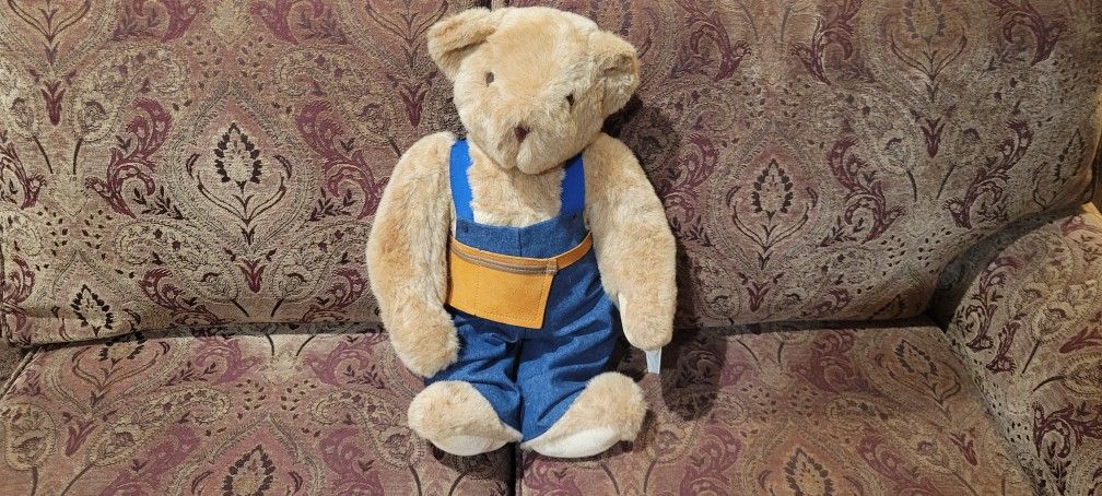 Vermont Teddy Bear Carpenter New With Tags