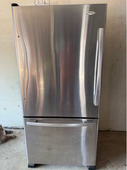 Silver whirlpool goldrefrigerator