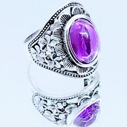 New Amethyst Cabochon Ring