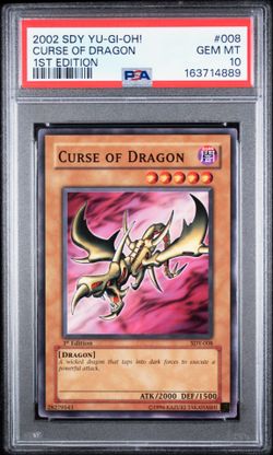 2002 Yu-Gi-Oh! Curse of Dragon - 1st edition SDY-08 PSA 10 GEM-MT