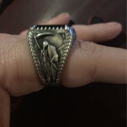 Silver Grim Reaper Ring