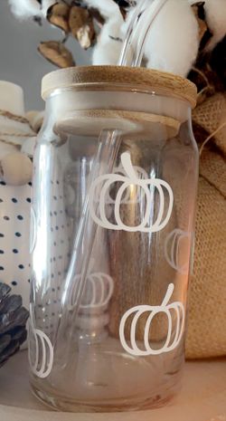 Pumpkin Glass Can
