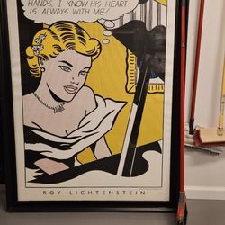 Roy Lichtenstein Huge Framed Lithograph 