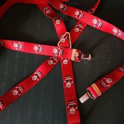 Mens Extra Long Suspenders For Santa Claus Pants. Christmas Holiday Decoration. East, north or west
