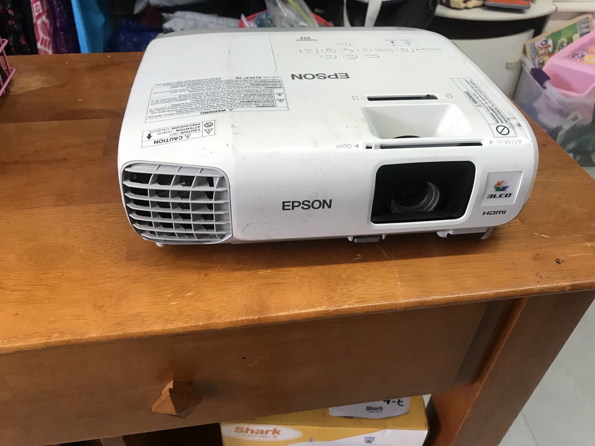 EPSON POWERLITE X17 XGA 3LCD PROJECTOR MODEL: H569A