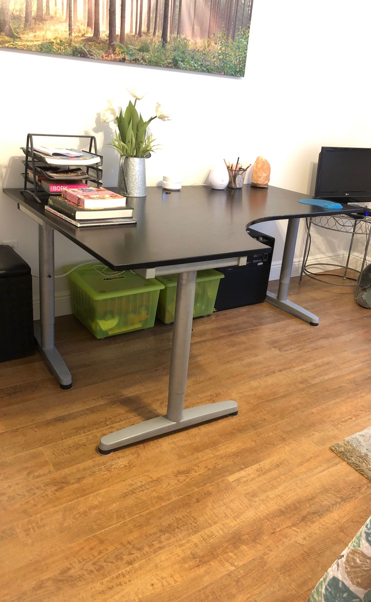 Pine solid IKEA desk