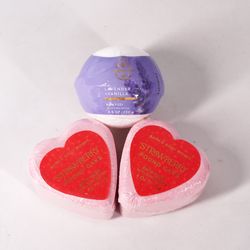 Bath & Body Works Strawberry Pound Cake Fizzy Bath Bombs & Lavender Vanilla NEW