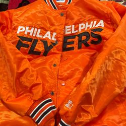 Small Philadelphia Flyers Starter Button Jacket