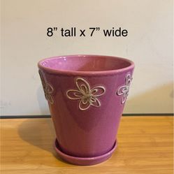 Ceramic Planter with Saucer