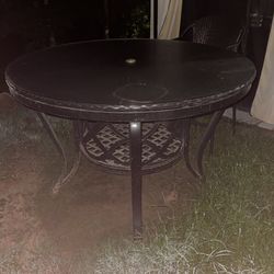 Outside table and chairs