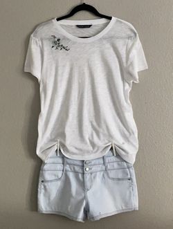 A&F Embroidered Tees Size: S and Tokyo  Shorts size: 6