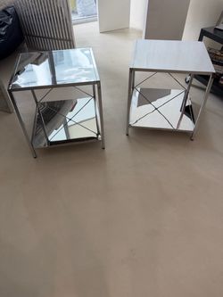(2) CB2 nightstand / end tables