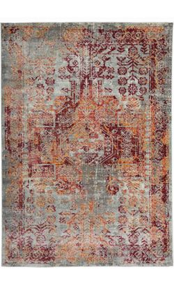 Rugshop Traditional Persian Vintage Soft Silky Area Rug, 5' 3" X 7' 4", Gray