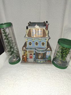 Lemax Village Building Plus Trees