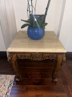 Two Piece Marble Table