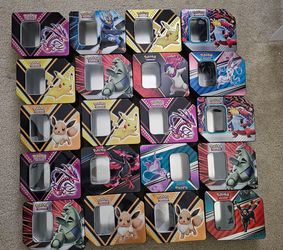 Empty Pokemon Tins 69 for $50