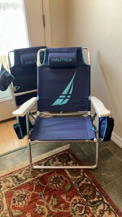 2 Nautica Beach Chairs adjustable positions new condition