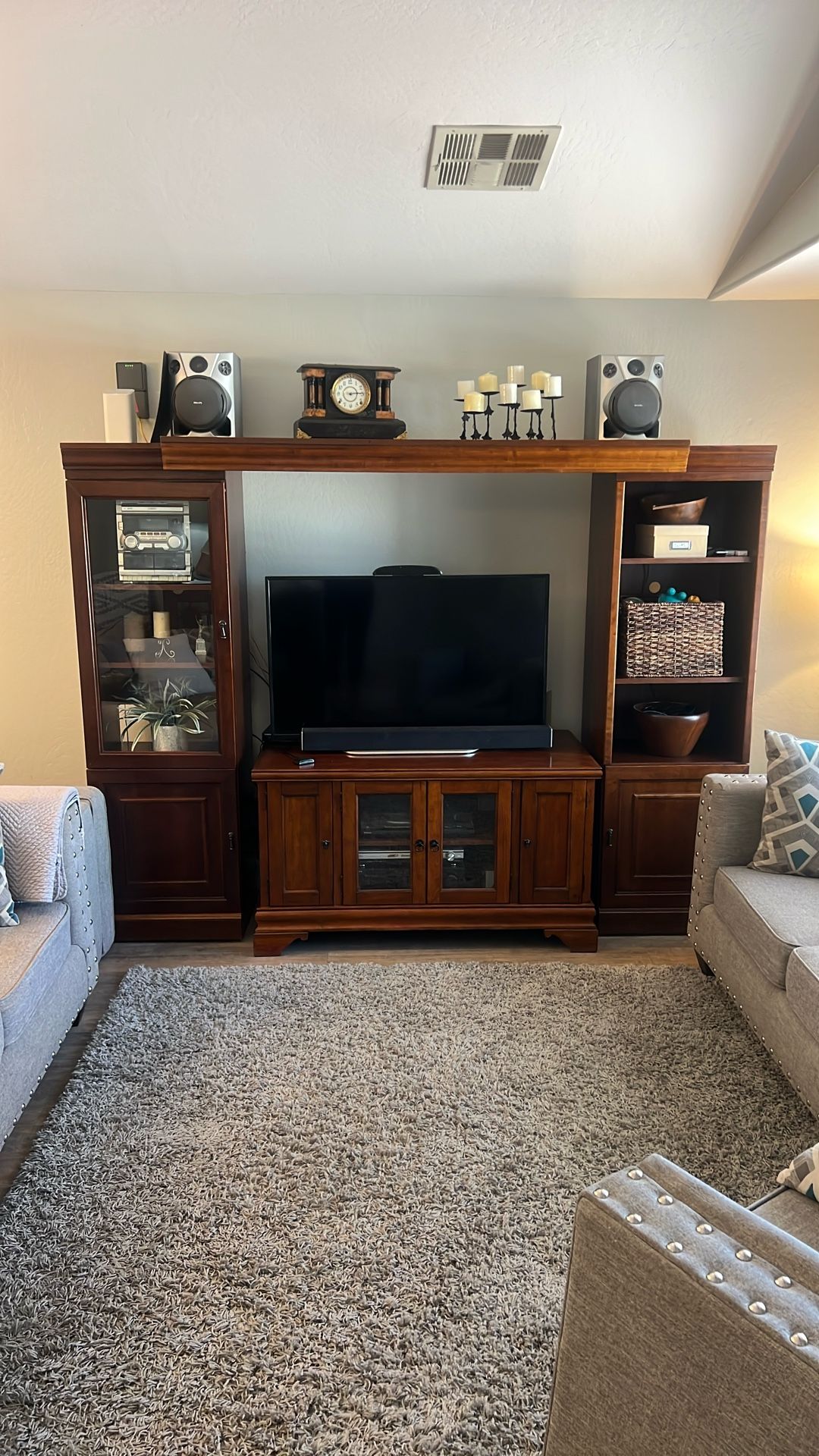 Entertainment Center With Storage Drawers