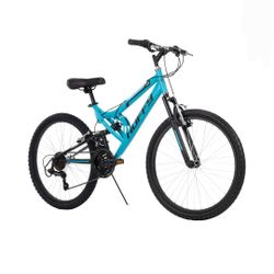Huffy 24" Trail Runner Mountain Bike, Fits Riders 4'8" - 5'8" Teal, Adult, Women's
