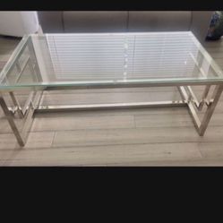 Glass Coffee Table Set 