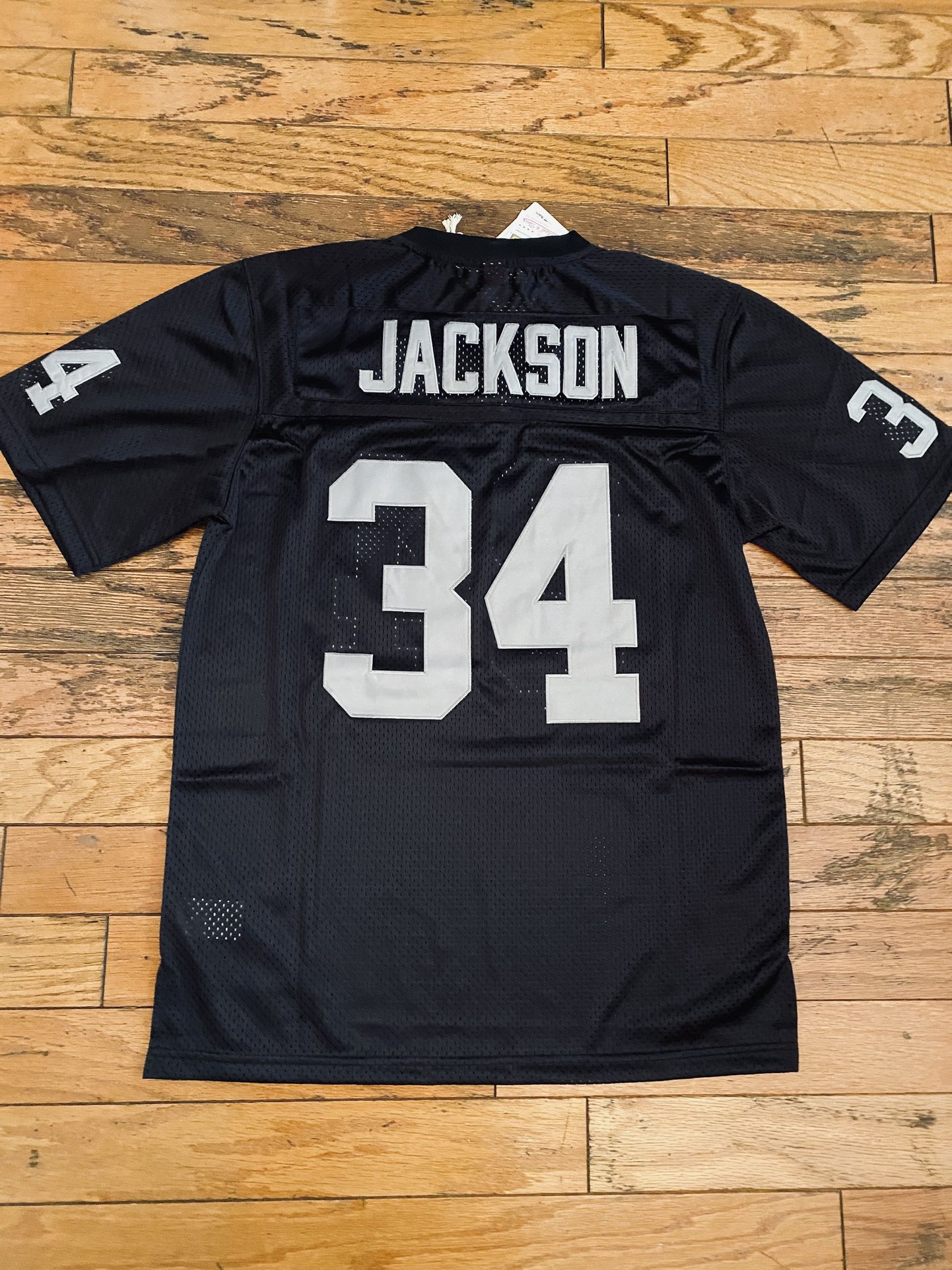 Black Bo Jackson Oakland Raiders # 34 Mitchell and Ness Jersey