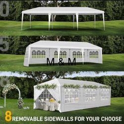 10x30  Canopy with 6 Sidewalls and Windows, Outdoor Instant Canopy Tent for Parties