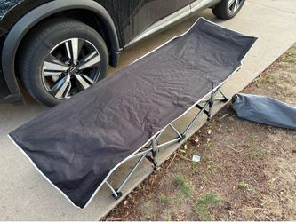 Black Camping Cot with Carry Bag