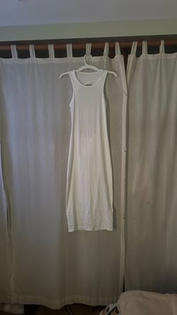 White Sleeveless Midi Bodycon Dress